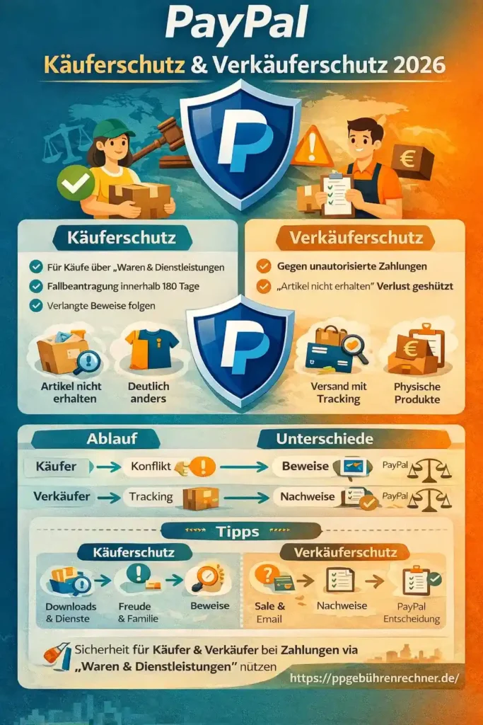 PayPal Käuferschutz und Verkäuferschutz in Deutschland – vollständiger 2026 Leitfaden 2 PayPal Käuferschutz und Verkäuferschutz