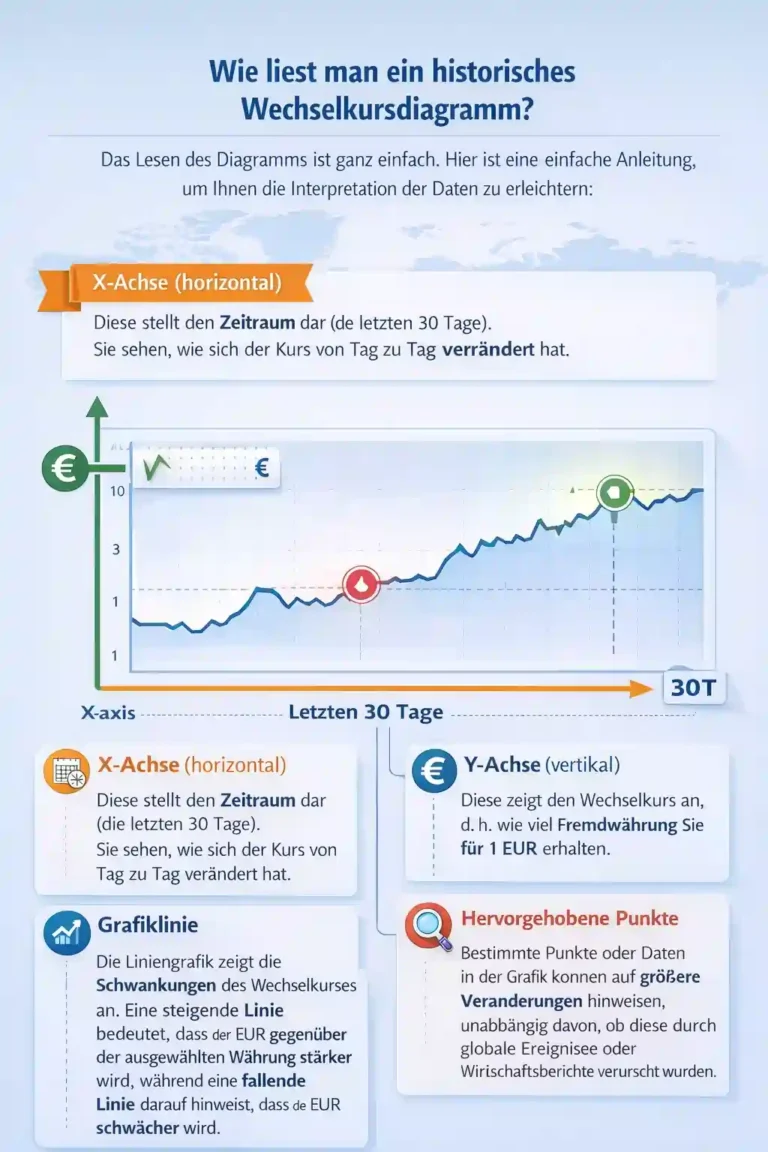 Währungsumrechner – Echtzeit Wechselkurse & Historische Daten 3 Historisches Wechselkursdiagramm des Währungsumrechner